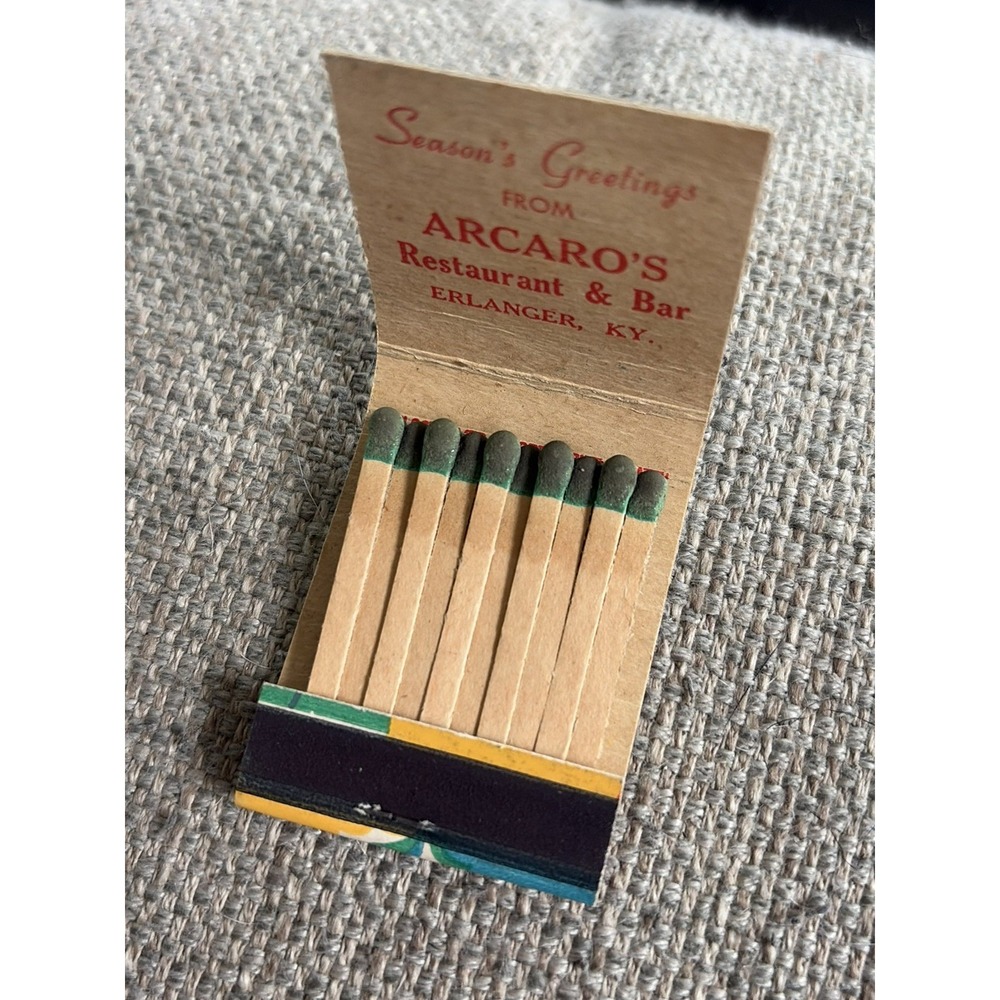 RARE Dicken's Christmas Carol Vintage 2pc Advertising Matchbook Paper Match Book